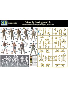 Friendly boxing match.Brit.+Amer.paratro 