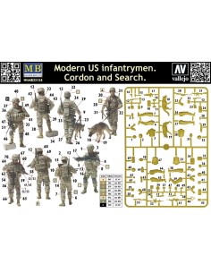 Modern U.S.infantrymen. Cordon and Searc 