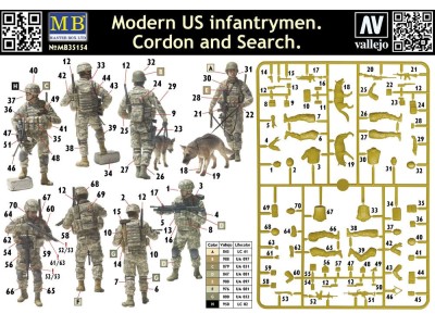 Modern U.S.infantrymen. Cordon and Searc 