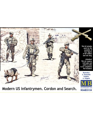 Modern U.S.infantrymen. Cordon and Searc 
