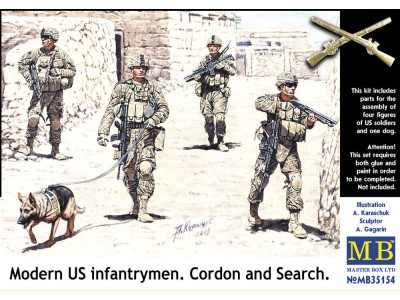 Modern U.S.infantrymen. Cordon and Searc 