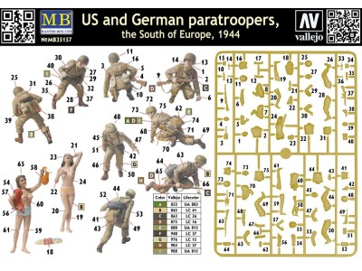 U.S. and German paratroopers,South of Eu 