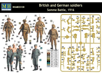 British and German soldiers,Somme Battle 