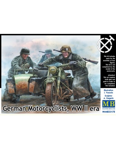 German motorcyclists, WWII era 