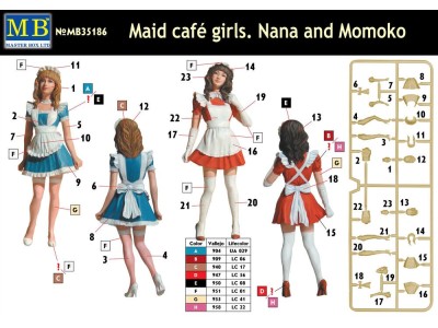Maid cafe girls. Nana and Momoko 