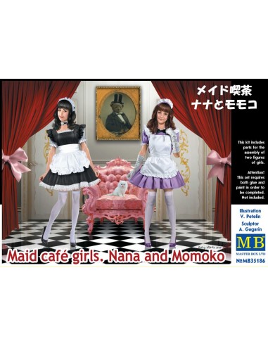 Maid cafe girls. Nana and Momoko 