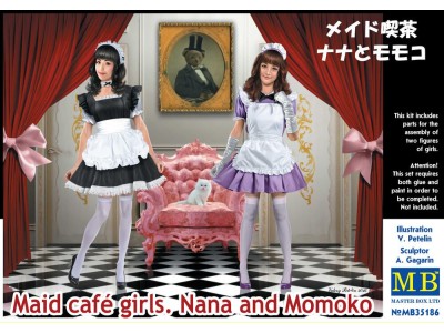 Maid cafe girls. Nana and Momoko 