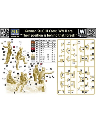 German StuG III Crew, WWII era.Their position is behind that forest 