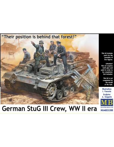 German StuG III Crew, WWII era.Their position is behind that forest 