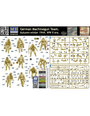 German Machinegun Team. Autumn-winter 1944. WWII era 