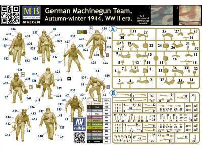 German Machinegun Team. Autumn-winter 1944. WWII era 