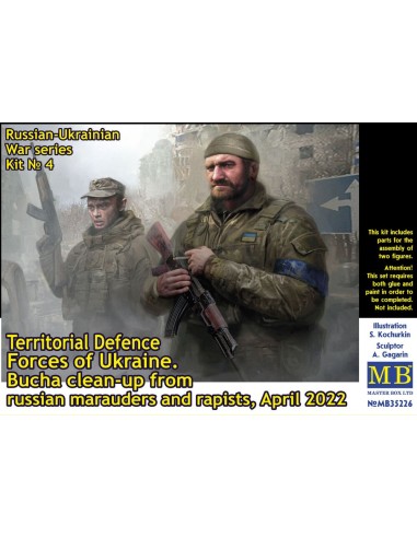 Russian-Ukrai Warseri,Kit No4.Territ DefForc Ukrai.Bucha cle-up mara rapiApr22 