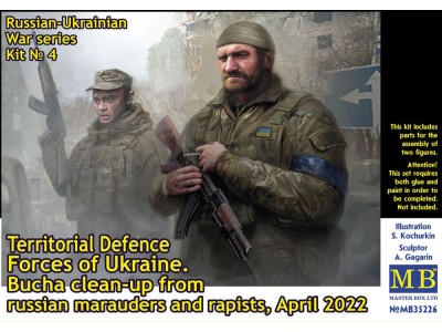 Russian-Ukrai Warseri,Kit No4.Territ DefForc Ukrai.Bucha cle-up mara rapiApr22 