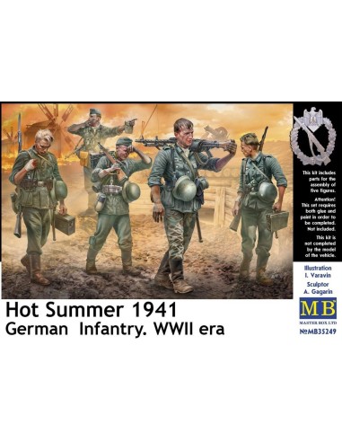 Hot Summer 1941. German Infantry, WWII era 