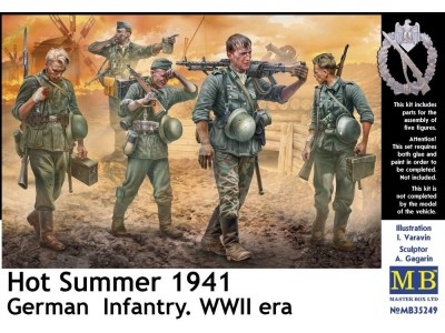Hot Summer 1941. German Infantry, WWII era 