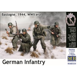 German Infantry. Bastogne, 1944, WWII era 