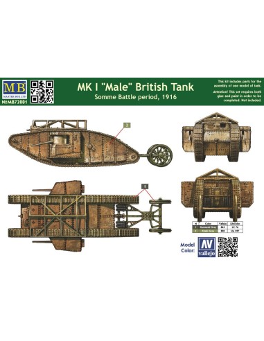 Mk I "Male"British tank,Somme battle1916 