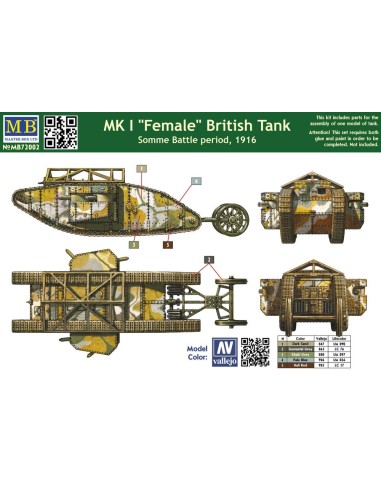 Mk I"Female"British tank,Somme battle 1916 