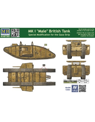 MK I Male British tank,Special modificat 