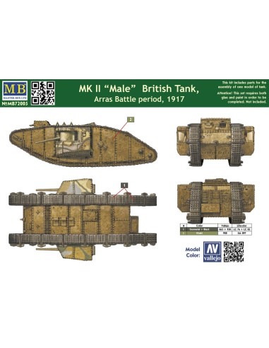 Mk II Male British tank.Arras Battle per 
