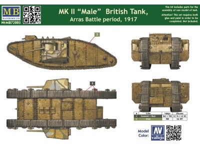 Mk II Male British tank.Arras Battle per 