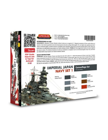 Imperial Japan Navy WWII, Late War, Set N. 1 6 x 22 ml 