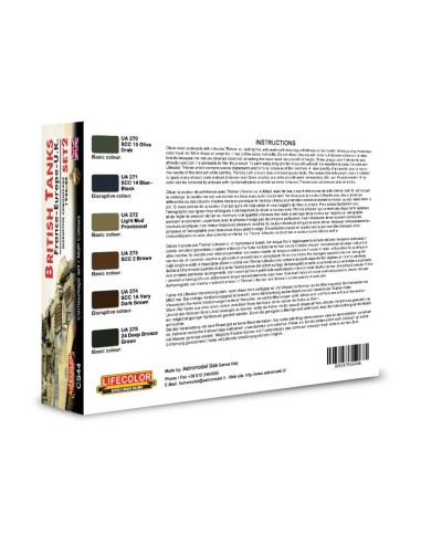 British Tanks, France-Europe, U.K., Disruptive Camouflage, Set 2 6 x 22 ml 