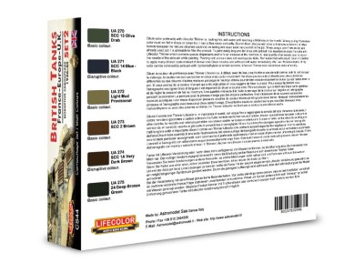 British Tanks, France-Europe, U.K., Disruptive Camouflage, Set 2 6 x 22 ml 