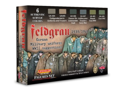 Feldgrau – 1943-1945 – German Military Uniforms 6 x 22 ml 