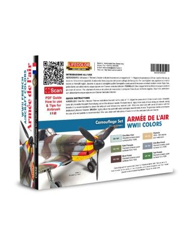 WWII French Aircraft Colors - Armée De L'Air 6 x 22 ml 