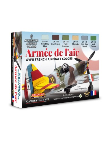WWII French Aircraft Colors - Armée De L'Air 6 x 22 ml 
