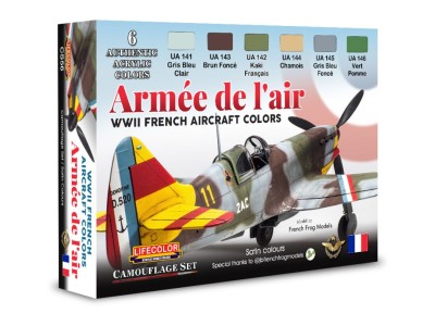 WWII French Aircraft Colors - Armée De L'Air 6 x 22 ml 