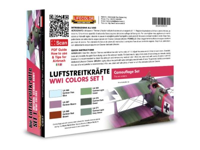 Imperial German Army WWI Colors Set1 6 x 22 ml 