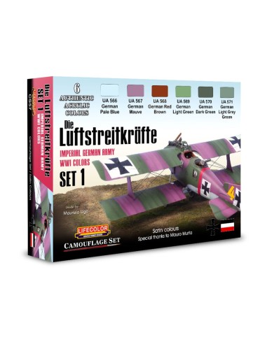 Imperial German Army WWI Colors Set1 6 x 22 ml 