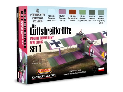 Imperial German Army WWI Colors Set1 6 x 22 ml 