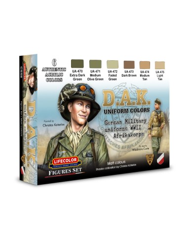 D.A.K. Uniform Colors 6 x 22 ml 