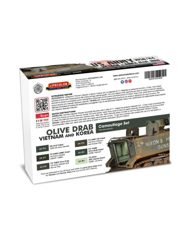 US Army 1950/84 Vietnam & Korea Olive Drab 6 x 22 ml 
