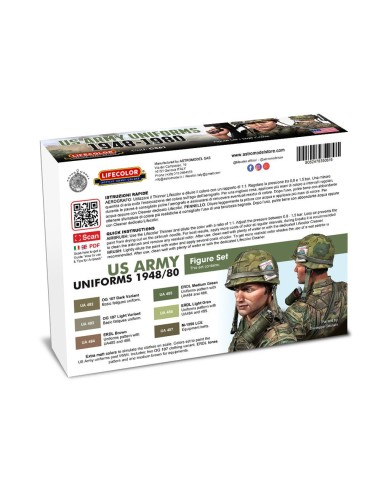 US Army Uniforms 1948-1980 6 x 22 ml 