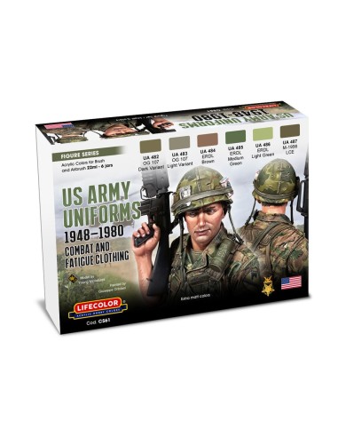 US Army Uniforms 1948-1980 6 x 22 ml 