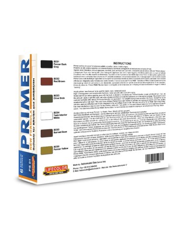 6 Coloured Acrylic Primers 6 x 22 ml 