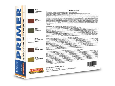6 Coloured Acrylic Primers 6 x 22 ml 