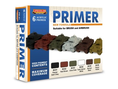6 Coloured Acrylic Primers 6 x 22 ml 