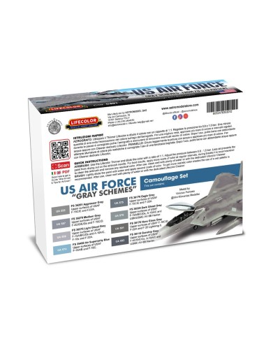 US Air Force “Gray Schemes” From 70'S To Present 8 x 22 ml 