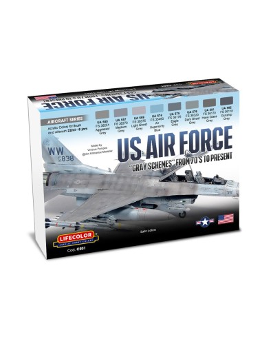 US Air Force “Gray Schemes” From 70'S To Present 8 x 22 ml 