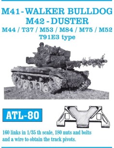 Tracks for M41 Walker Bulldog. M42 Duster. M44/ T37/ M53/ M84/ M75/ M52/ T91E3 M44/ T37/ M53/ M84/ M75/ M52/ T91E3 