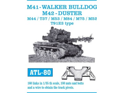 Tracks for M41 Walker Bulldog. M42 Duster. M44/ T37/ M53/ M84/ M75/ M52/ T91E3 M44/ T37/ M53/ M84/ M75/ M52/ T91E3 