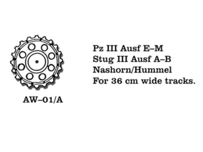 Tracks for Pz III (E-M) / Stug III (A-B) Nashorn 36 cm breit Nashorn 36 cm breit 