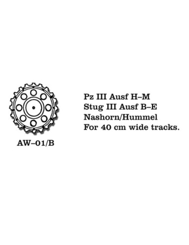 Tracks for Pz III (E-M) / Stug III (A-B) Nashorn 40 cm breit Nashorn 40 cm breit 