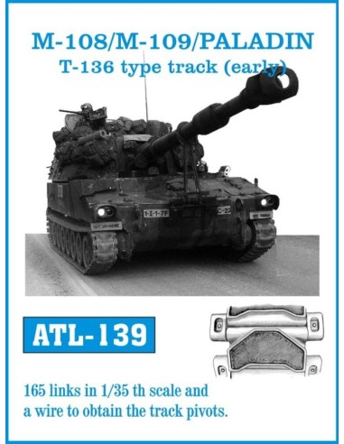 Tracks for M-108/M-109/PALADIN T-136 type track(early) 