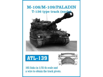 Tracks for M-108/M-109/PALADIN T-136 type track(early) 